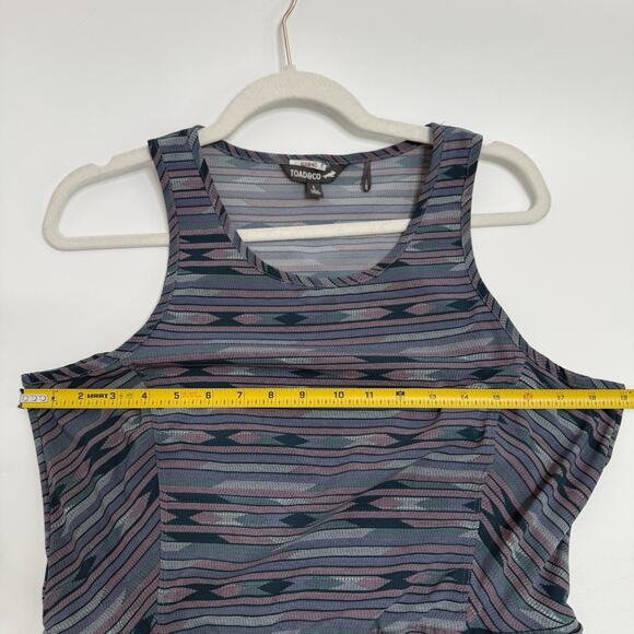 Toad & Co Women's Size L Sunkissed Maxi Floral Dress Blue/Purple Wrap Cut Out - Picture 9 of 14